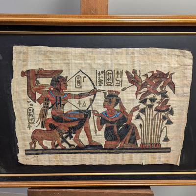 Hand Painted Egyptian Mural Papyrus