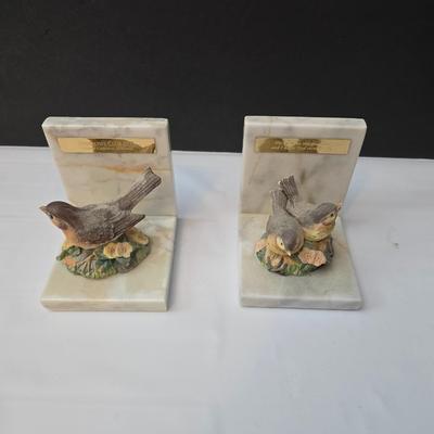 Ceramic and porcelain Sparrows - book ends - trinket boxes - and a welcome to our home wall plaque
