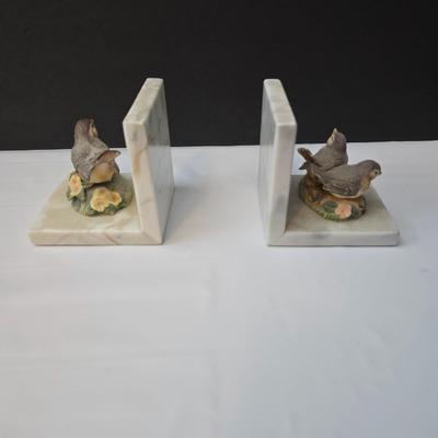 Ceramic and porcelain Sparrows - book ends - trinket boxes - and a welcome to our home wall plaque