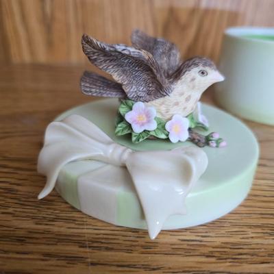 Ceramic and porcelain Sparrows - book ends - trinket boxes - and a welcome to our home wall plaque