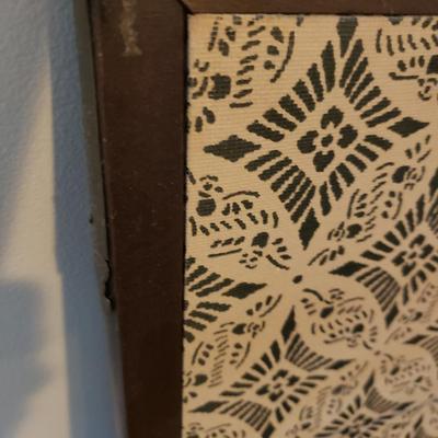 Framed Hand Painted Silk Screen (PB-KD)