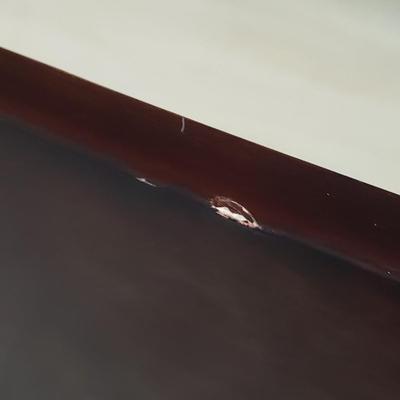 Two Toned Wooden Dresser with Mirror and Glass Top (PB-KD)