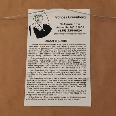 "Waiting" & "Sleeping Arrangements With Cats" by F. Greenberg - Signed & Numbered Prints (PB-BM)