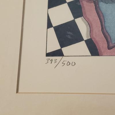 "Waiting" & "Sleeping Arrangements With Cats" by F. Greenberg - Signed & Numbered Prints (PB-BM)