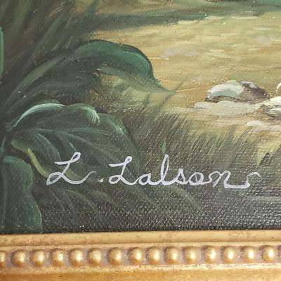 L. Lalson's Equestrian Oil Painting (GB-KD)