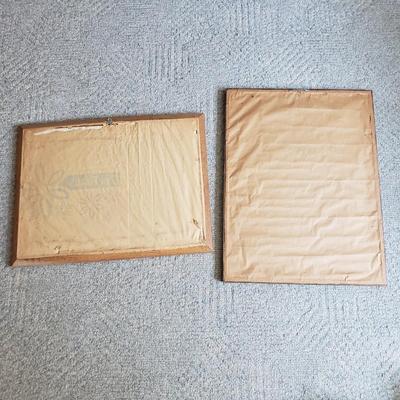 Two Framed Cross-Stitch Alphabet Samplers (GB-KD)