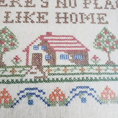 Two Framed Cross-Stitch Alphabet Samplers (GB-KD)