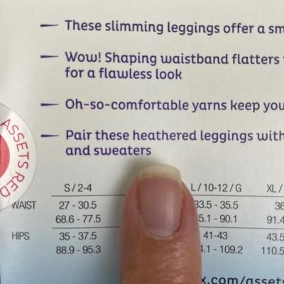 Assets by Spanx Leggings Small Grey