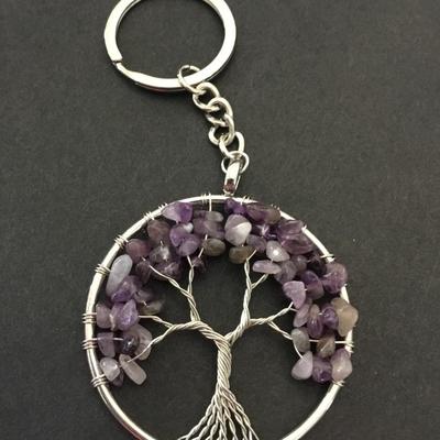 Beautiful amethyst tree of life teaching Silver-tone very nice