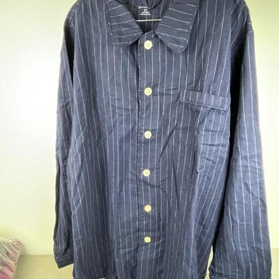 Men’s Land’s End Flannel PJ Shirt Navy XLT