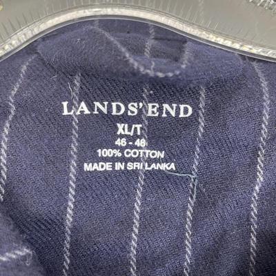 Men’s Land’s End Flannel PJ Shirt Navy XLT