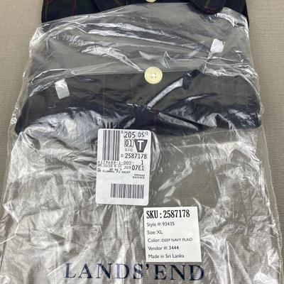 Men’s Land’s End Flannel PJ Shirt XLT 46-48
