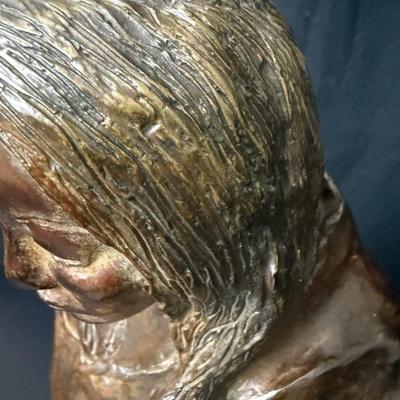 Fabulous RC Gorman Bronze Signed Pueblo Woman - 21” Tall