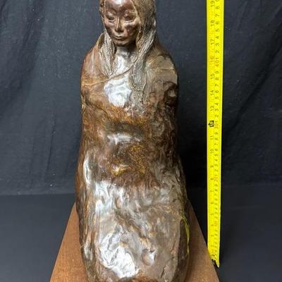 Fabulous RC Gorman Bronze Signed Pueblo Woman - 21” Tall