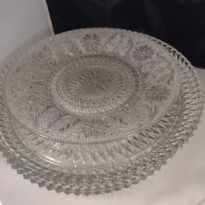Collection of Assorted Glass Serve Ware- Platters, Bowls, etc.