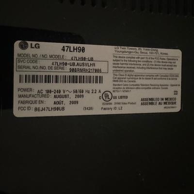LG 47LH90 47” 1080p LCD HDTV w/ LED Backlight – Includes Remote & Stand