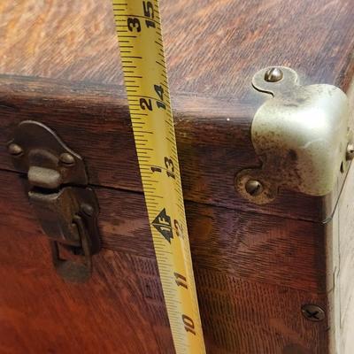 Vintage Wood Machinist Tool Chest includes Books and Contents shown 31x8x14H