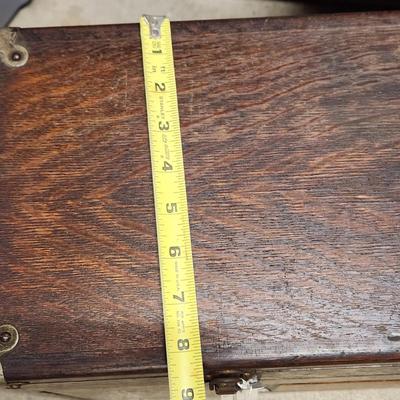 Vintage Wood Machinist Tool Chest includes Books and Contents shown 31x8x14H