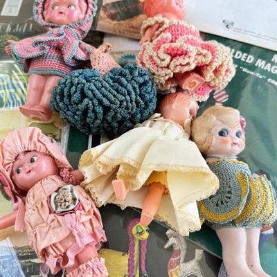 Craft collecting books, Kewpie dolls, Porcupine quills