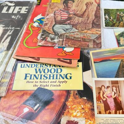 Craft collecting books, Kewpie dolls, Porcupine quills