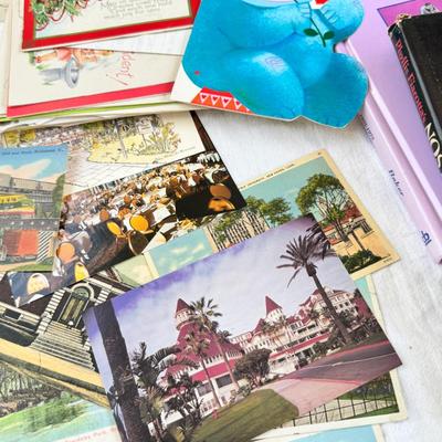 Craft collecting books, Kewpie dolls, Porcupine quills