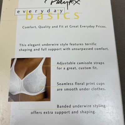 Playtex Full figure Bra 40D White New in Box
