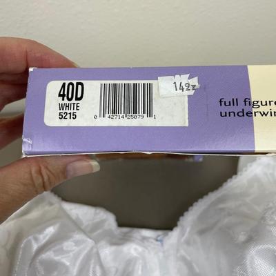 Playtex Full figure Bra 40D White New in Box