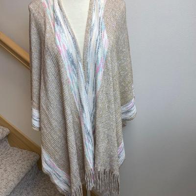 New Fringe Knit Wrap with Fringe