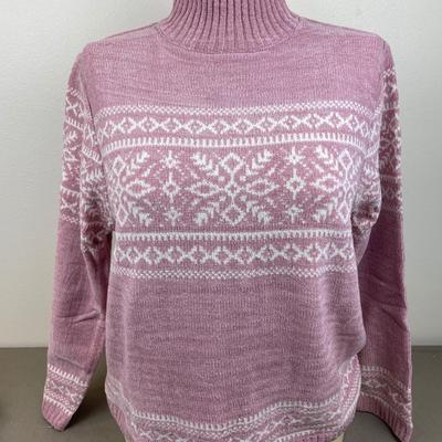 New Rose Mock-neck Sweater Size XL