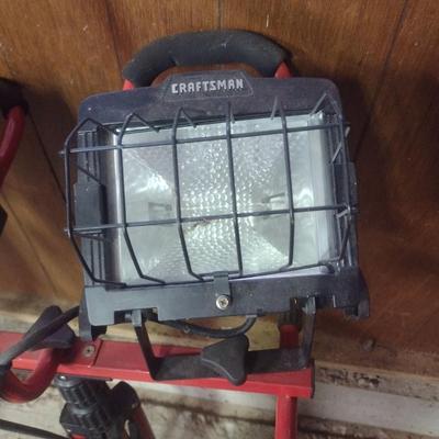 Double Lamp Shop Lights on Tripod Stand