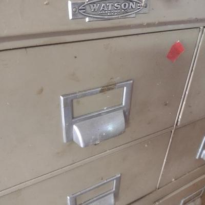 Vintage Metal Industrial Shop Multi-Drawer Cabinet (No Contents)