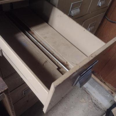 Vintage Metal Industrial Shop Multi-Drawer Cabinet (No Contents)