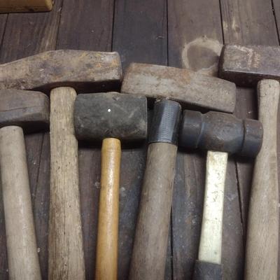 Collection of Hammers Various Sizes and Head Shapes Choice A