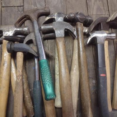 Collection of Hammers Various Sizes and Head Shapes Choice B