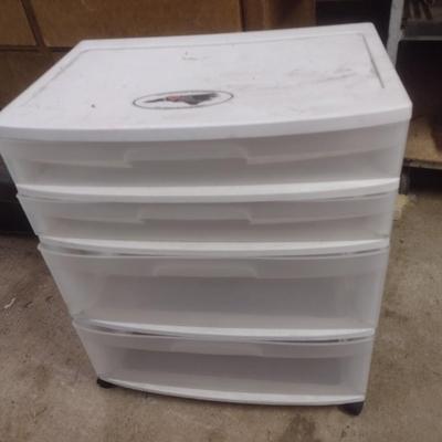 Large Multi-Drawer Plastic Craft Cabinet on Casters
