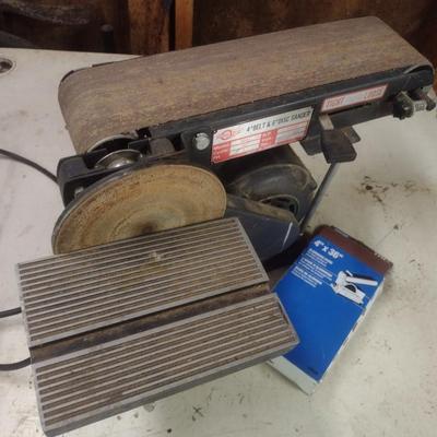 4" Belt and 6" Disc Bench Top Sander