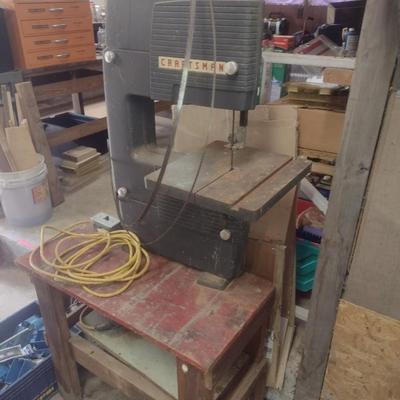 Craftsman Belt Driven Band Saw on Wood Work Bench