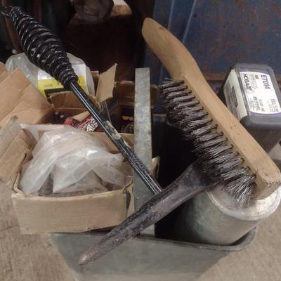 Miller 225V Arc Welder with Torch and Acetylene Tanks, Gauges, Cart, and Welding Accessories