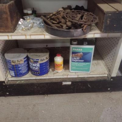 Large Assortment of Hardware and Fasteners Includes the Shelf