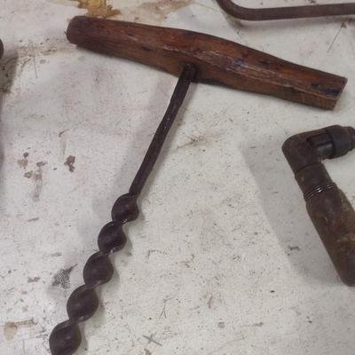 Antique Shoulder Brace Drill, Brace Drill and Awl