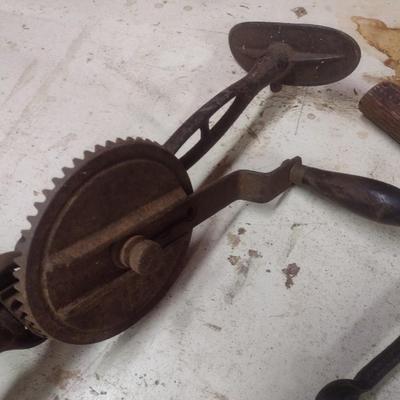Antique Shoulder Brace Drill, Brace Drill and Awl