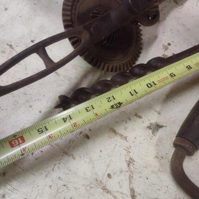 Antique Shoulder Brace Drill, Brace Drill and Awl