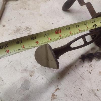 Antique Shoulder Brace Drill, Brace Drill and Awl