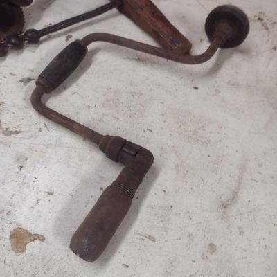 Antique Shoulder Brace Drill, Brace Drill and Awl