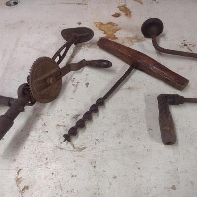 Antique Shoulder Brace Drill, Brace Drill and Awl