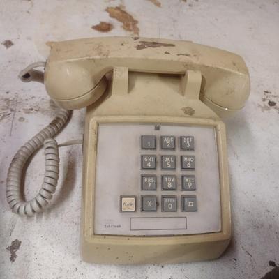 Set of Three Vintage Land Line Telephones Rotary Dial and Push Dial