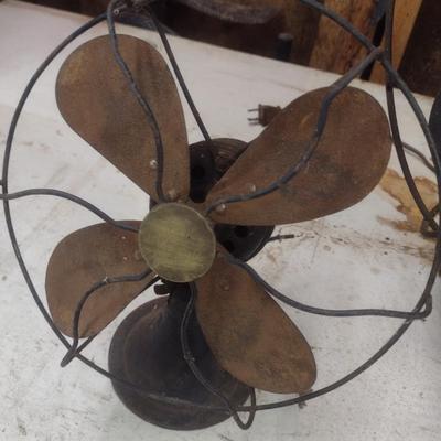 Pair of Vintage Desk Fans Includes Large Westinghouse in Working Condition
