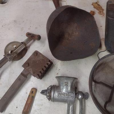 Nice Collection of Vintage Kitchen Utensils and Food Prep Items