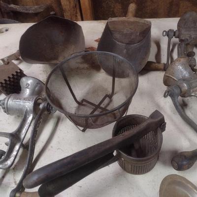 Nice Collection of Vintage Kitchen Utensils and Food Prep Items