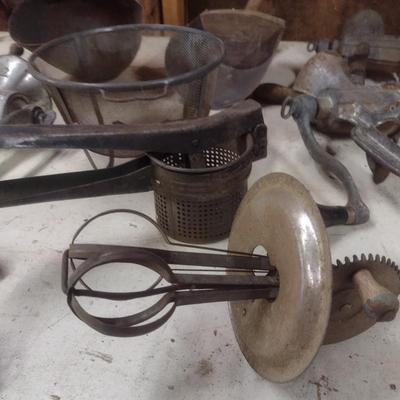 Nice Collection of Vintage Kitchen Utensils and Food Prep Items